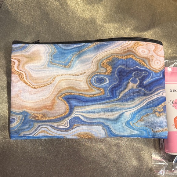 WINKY LUX Accessories - Blue and Gold Swirl Pouch